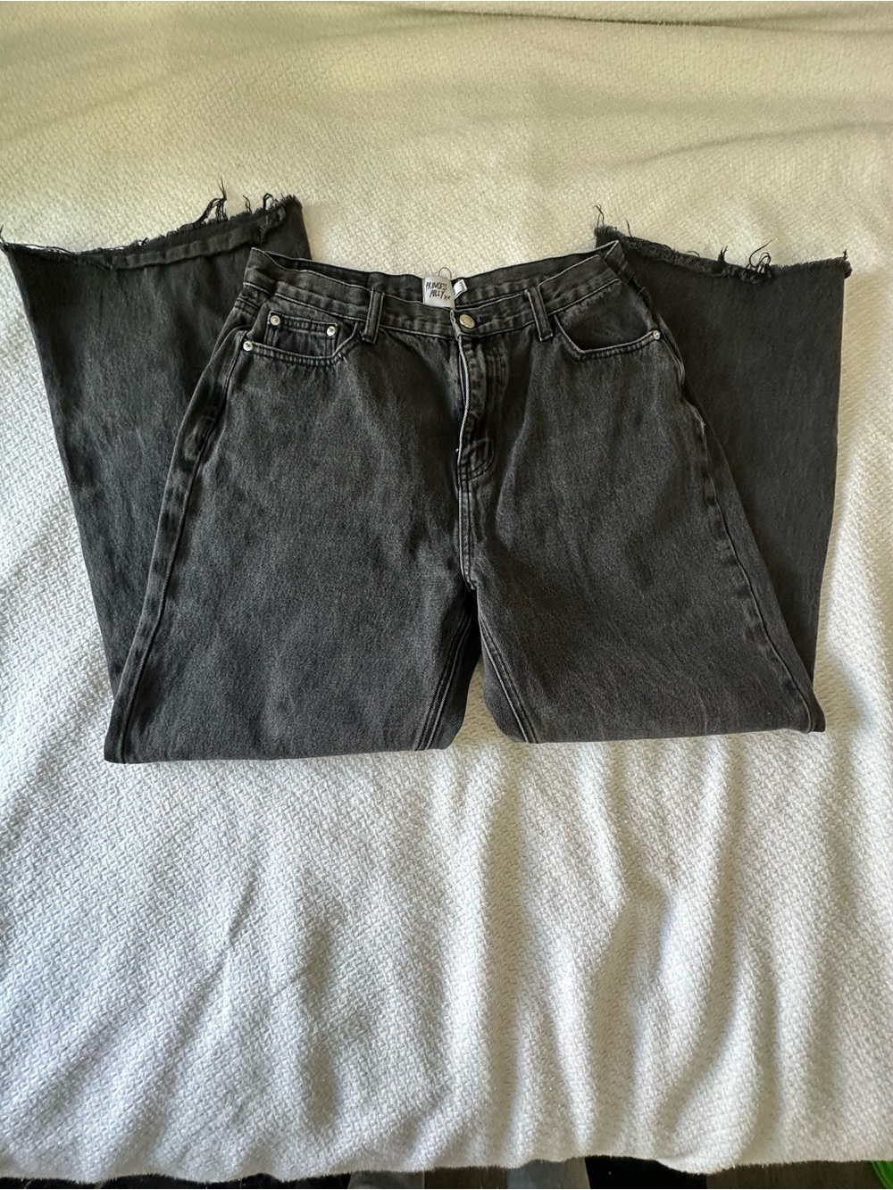 Princess Polly Faded Black High-Rise Straight Jeans